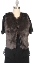 Thumbnail for your product : MAILLE By CLU Fur Vest With Chiffon Back Panel