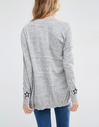 ASOS Swing Cardigan with Star Cuff Patch