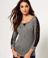 Thumbnail for your product : Superdry Slubby Twist Jersey Lace Top