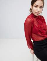 Thumbnail for your product : Minimum Frill Front Sheer Blouse