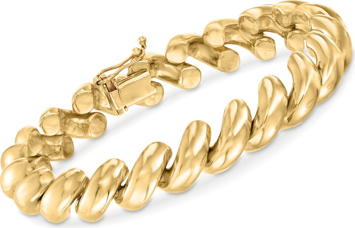 Ross-Simons 14kt Yellow Gold San Marco Bracelet