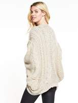 Thumbnail for your product : Very Cable Cocoon Slouch Cardigan - Oatmeal