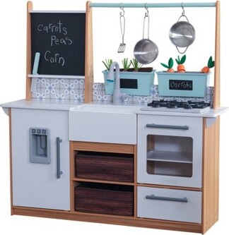 KidKraft Farmhouse Play Kitchen with 18pc Accessory Play Set