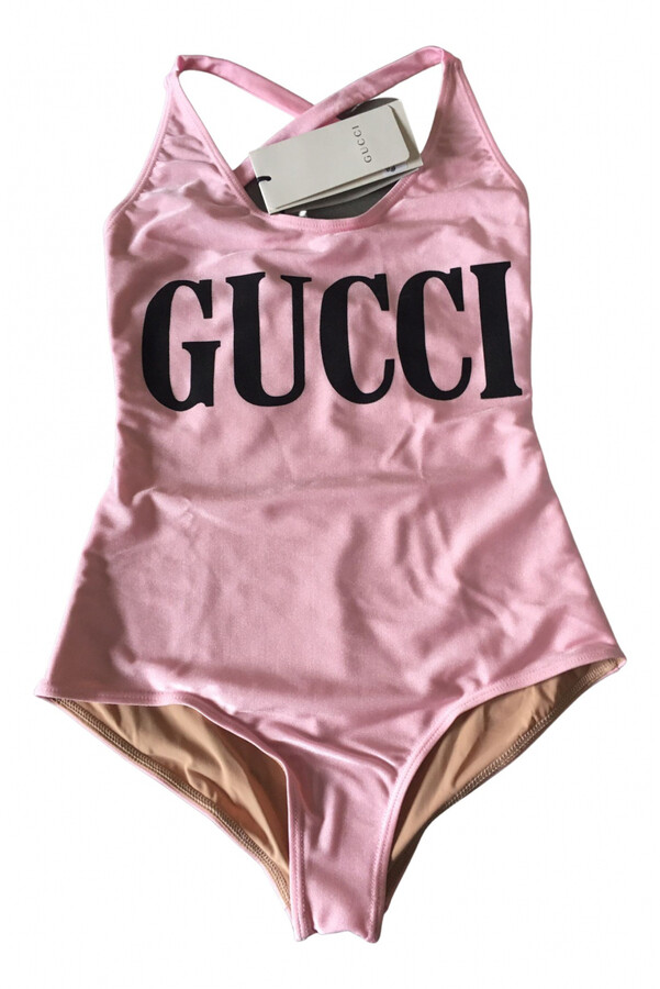 Gucci Pink Polyester Swimwear - ShopStyle One Piece Swimsuits
