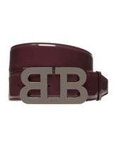 Bally Mirror B Patent Leather Belt, Red