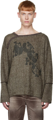 TheOpen Product SSENSE Exclusive Khaki Twist Sweater