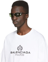 Thumbnail for your product : Balenciaga Gunmetal Fire Rectangular Sunglasses