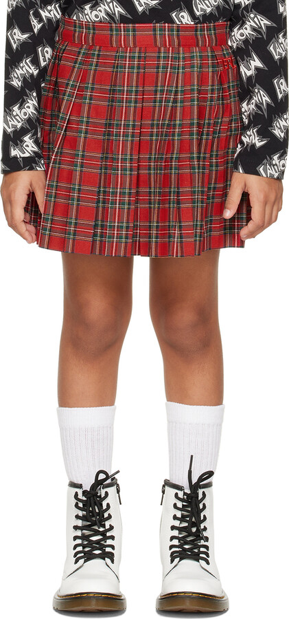 ERL Kids Red Pleated Skirt