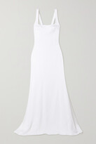 Thumbnail for your product : Galvan Hampshire Satin-crepe Gown - White