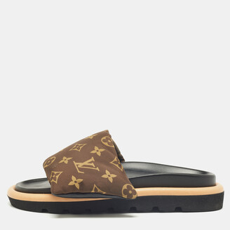 Louis Vuitton Women's Brown Slide Sandals