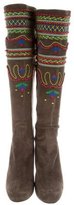 Thumbnail for your product : Bally Embroidered Knee-High Boots