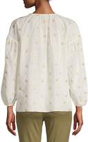 Thumbnail for your product : Joie Embroidered Pleated Blouse