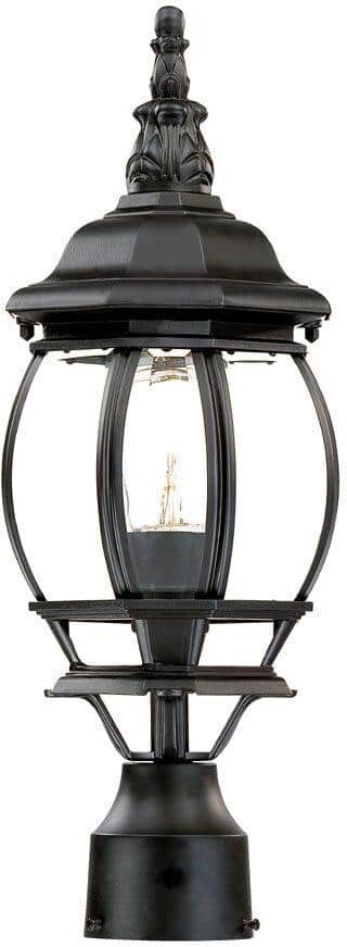 Acclaim Lighting Chateau 1-Light Matte Black Outdoor Post-Mount Light Fixture