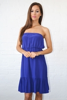 Thumbnail for your product : Twelfth St. By Cynthia Vincent by Cynthia Vincent Strapless Ruffle Dress in Indigo