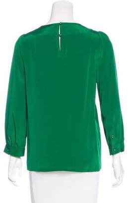 Marc by Marc Jacobs Silk Long Sleeve Top