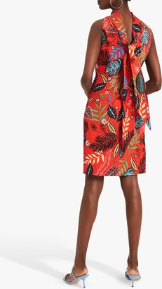 Damsel in a Dress Cicilia Tropical Print Shift Dress, Red/Multi
