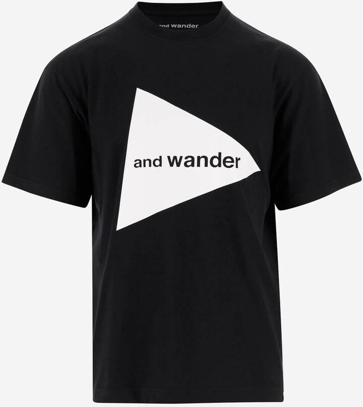 and wander Large Logo Print T-Shirt
