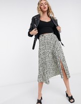 asos leopard skirt