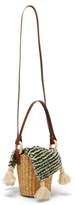 Thumbnail for your product : Muun Seau Wool And Woven Straw Bucket Bag - Womens - Green Multi