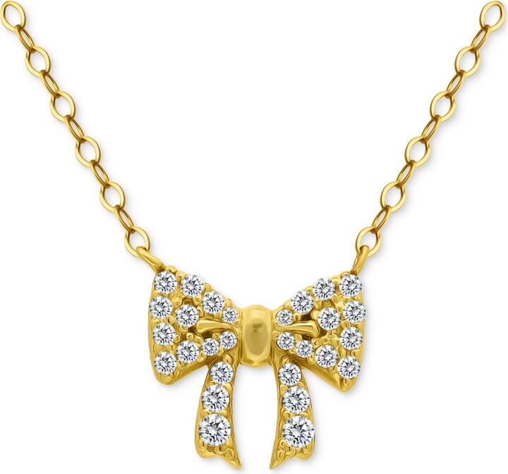Giani Bernini Cubic Zirconia Bow Pendant Necklace 16\