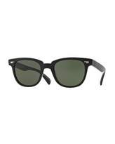 Thumbnail for your product : Oliver Peoples Masek 51 Semi-Matte Acetate Sunglasses, Black