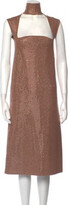 Square Neckline Midi Length Dress 