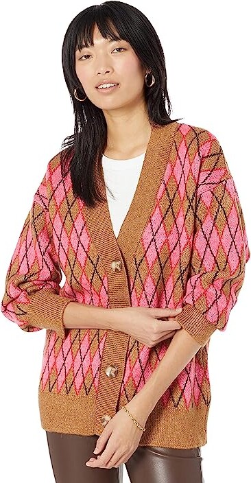 MANGO Rombi Cardigan (Dark Brown) Women's Sweater ShopStyle