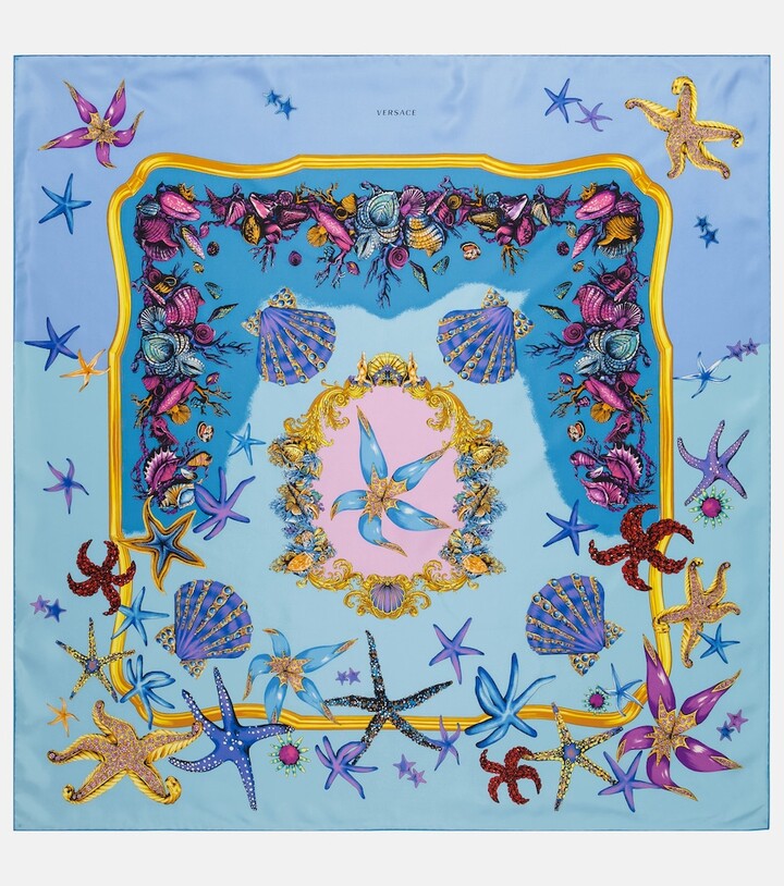 Versace Tresor de la Mer silk scarf - ShopStyle Scarves & Wraps