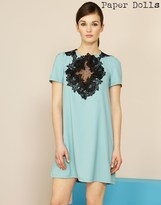 Thumbnail for your product : Paper Dolls Exposed Lace Detail Shift Dress