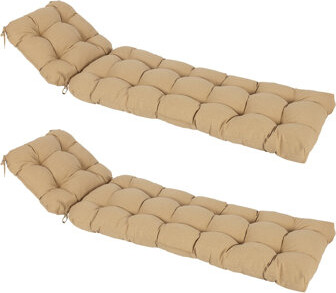 Red Barrel Studio Outdoor Polyester Tufted Chaise Lounge Cushion