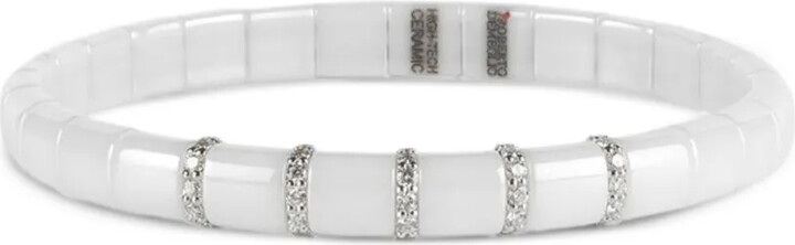 Roberto Demeglio 18K white gold and ceramic Pura diamond bracelet
