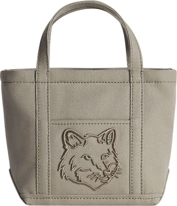MAISON KITSUNÉ Fox Head Embroidered Mini Tote Bag