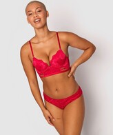 Thumbnail for your product : Bras N Things Gemma Brazilian Knicker - Red