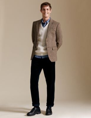 M&S Originals York Tailored Fit Harris Tweed Blazer - ShopStyle