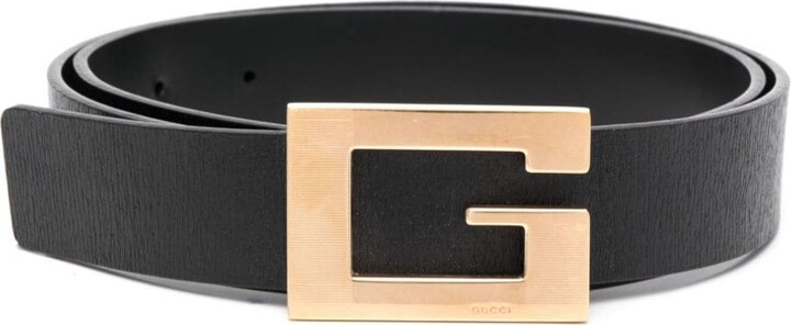 2010s pre-owned engraved-logo buckle belt