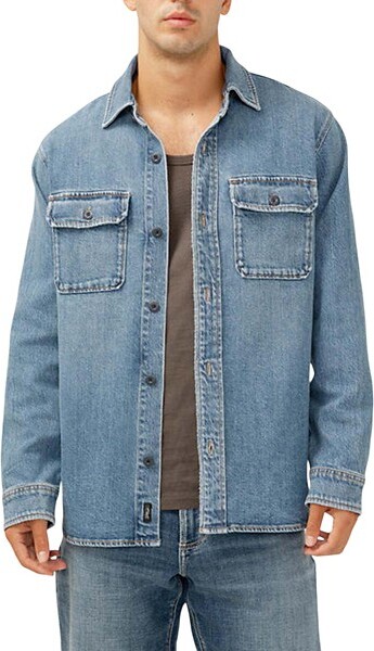 Silver Jeans Co. Men's Shacket Denim Jacket Medium Indigo 395