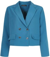 Thumbnail for your product : boohoo Woven Mock Horn Button Boxy Blazer