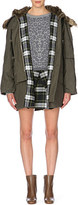 Thumbnail for your product : McQ Faux fur-trim hooded parka coat