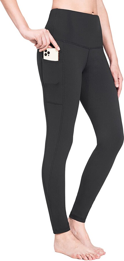BALEAF Women's Fleece Lined Leggings Water Resistant Winter Thermal Warm  Tights High Waist with Pockets Hiking Trousers Black XXL - ShopStyle Tops