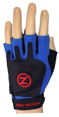 Zero Friction Men's Strap On Fitness Gloves, Pair, Blue