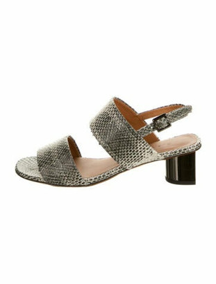 grey snakeskin sandals