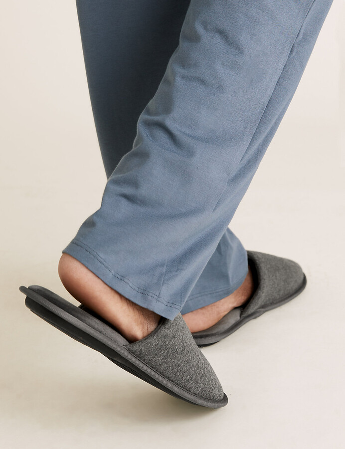suede mule slippers mens