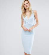 Thumbnail for your product : Oh My Love Tall Wrap Midi Dress With Strap Back