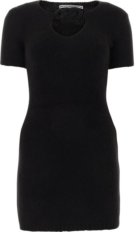 Alexander Wang Circle Cut-Out Knit Mini Dress
