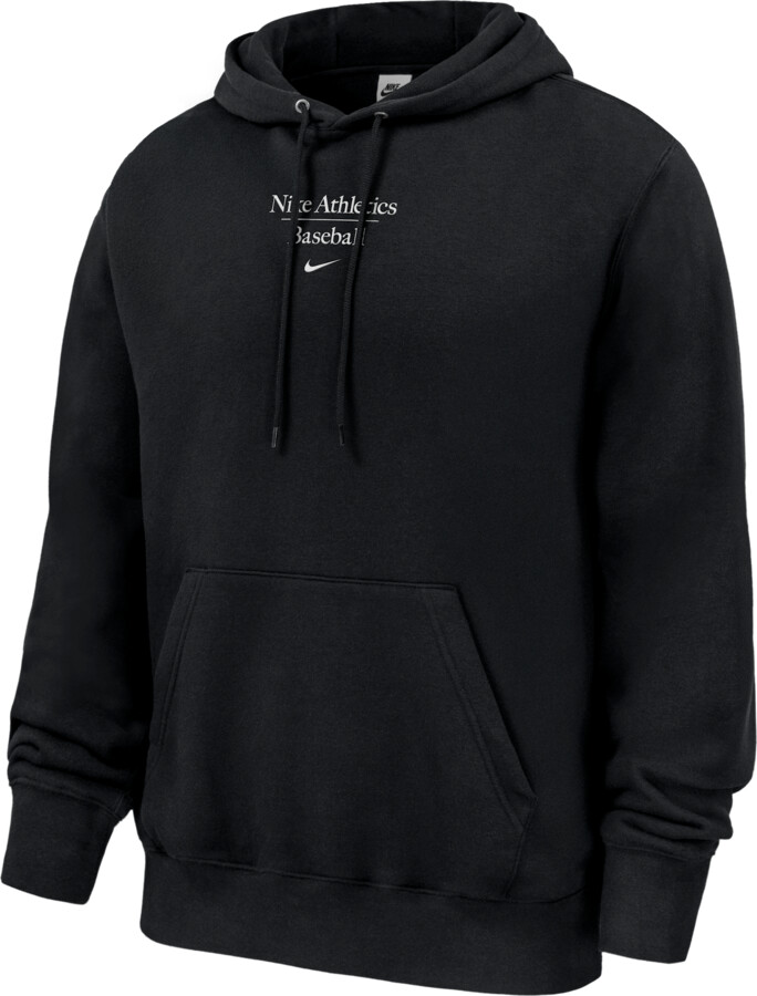 Nike Men's Club Fleece Baseball Pullover Hoodie in Black | M31233BS25-BLK