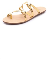 Thumbnail for your product : Loeffler Randall Sarie Metallic Strappy Flat Sandals