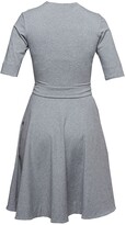 Thumbnail for your product : non NON+ - NON564 Round Neck Whirl Skirt Dress - Grey