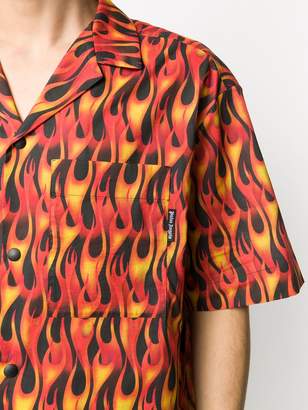 Palm Angels flame print short-sleeved T-shirt