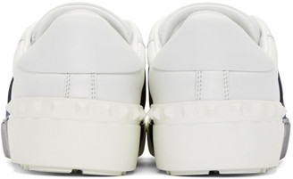 Valentino White and Navy Open Sneakers