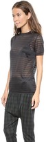 Thumbnail for your product : Torn By Ronny Kobo Kat Burnout Stripped Top